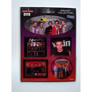 Nsync Band Magnet Collection 2001 Pop Music Justin Timberlake 5 On Header Card